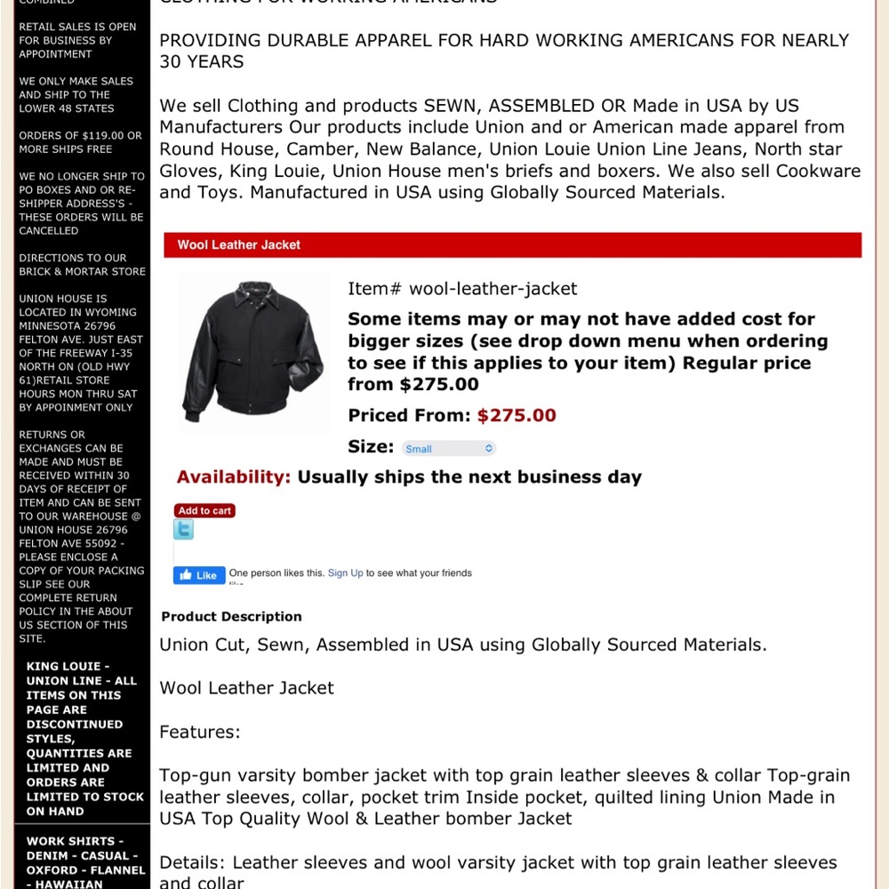 Wool Leather Jacket - Picture 4 of 11